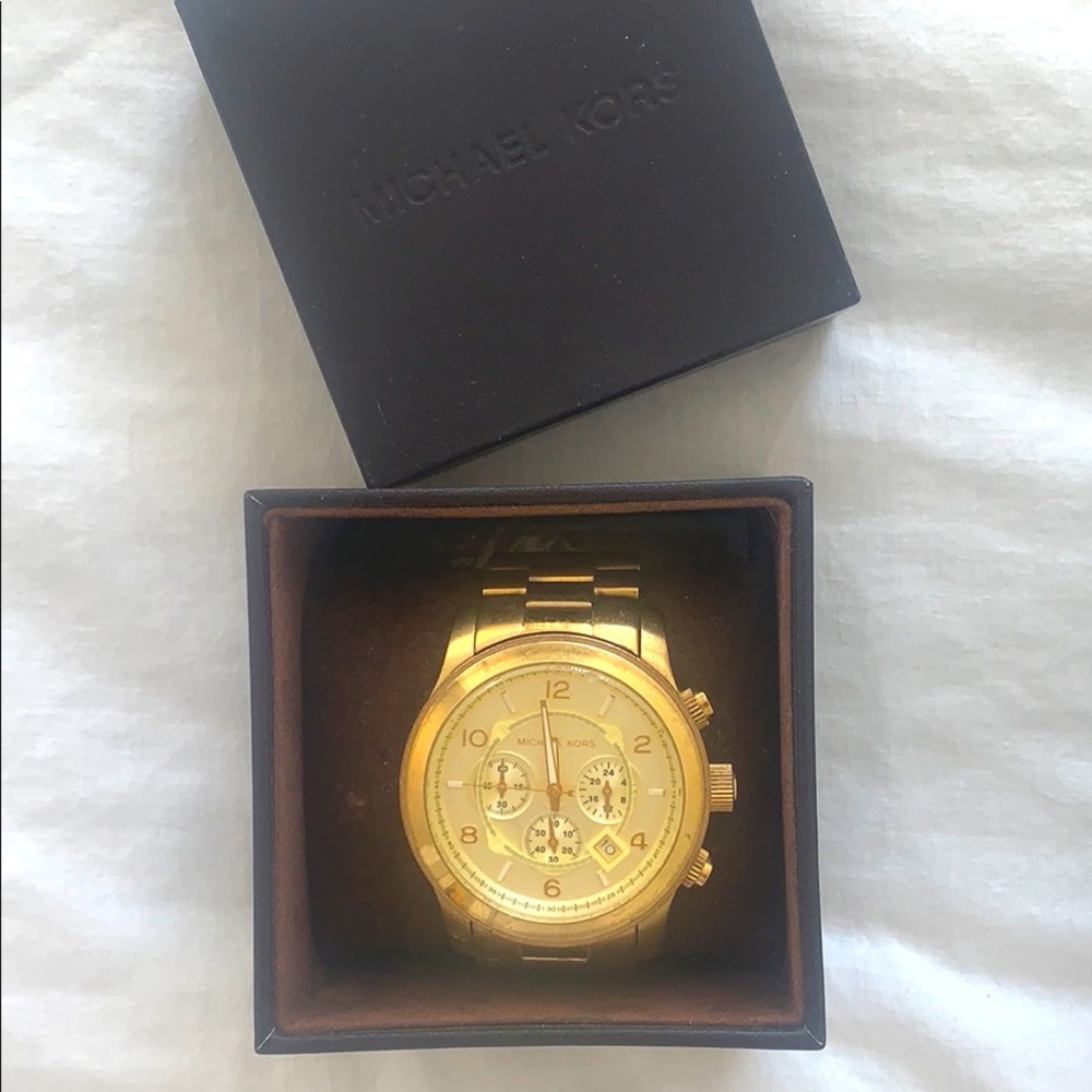 Michael Kors Gold Large Face Watch